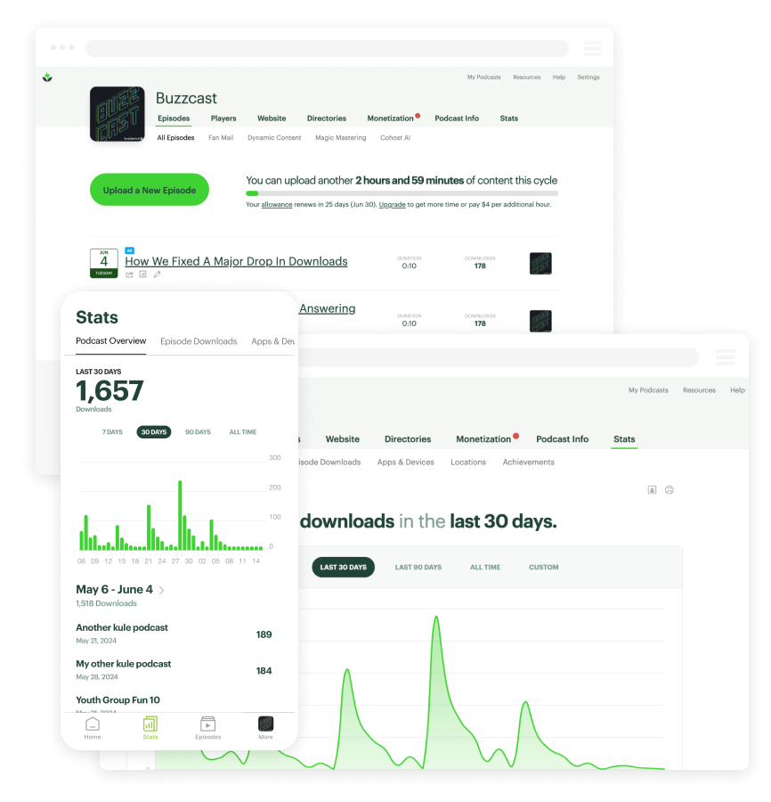 Buzzsprout stats